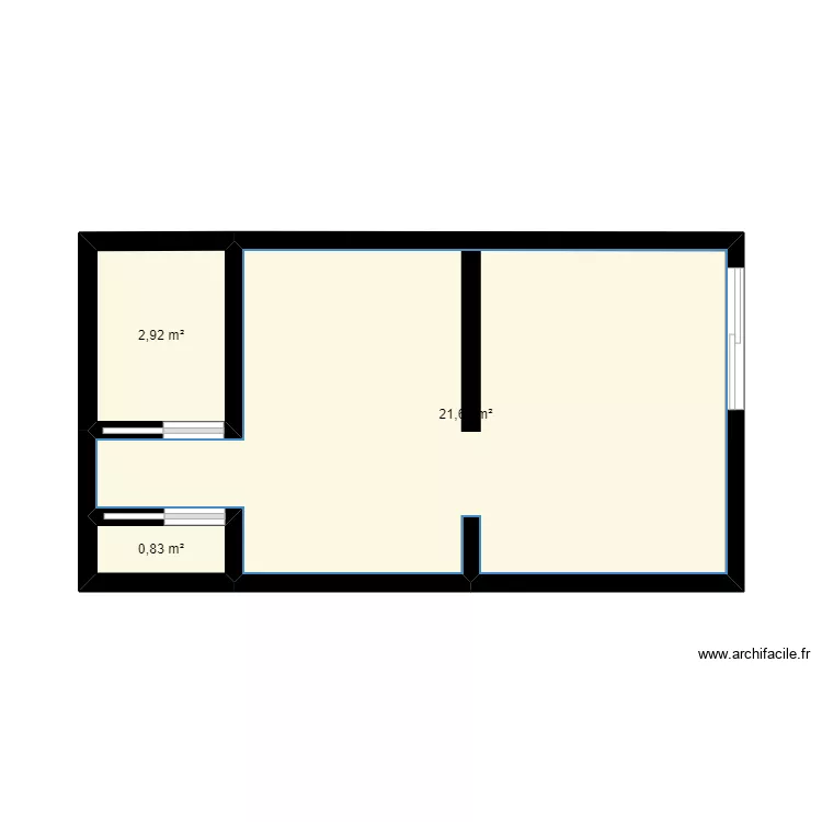 Berangere. Plan de 3 et 25 m² Berangere. Plan de 3 et 25 m²