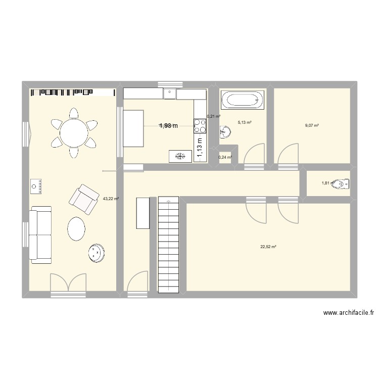 ¨SUPER GENIAL. Plan de 8 pièces et 92 m2