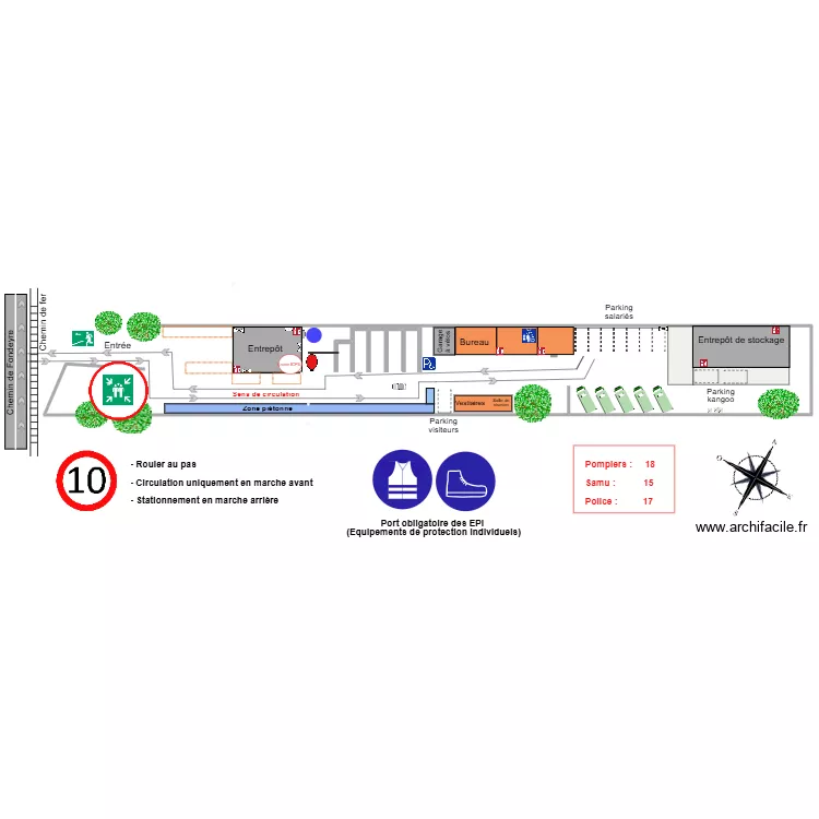 Plan Fondeyre visite V.ICPE. Plan de Plan Fondeyre visite V.ICPE. Plan de