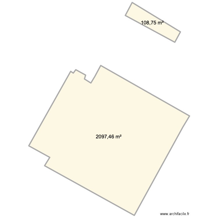 toutfaire tournon. Plan de 2 pièces et 2206 m2