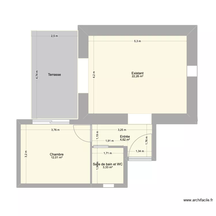 extension. Plan de 5 et 54 m² extension. Plan de 5 et 54 m²
