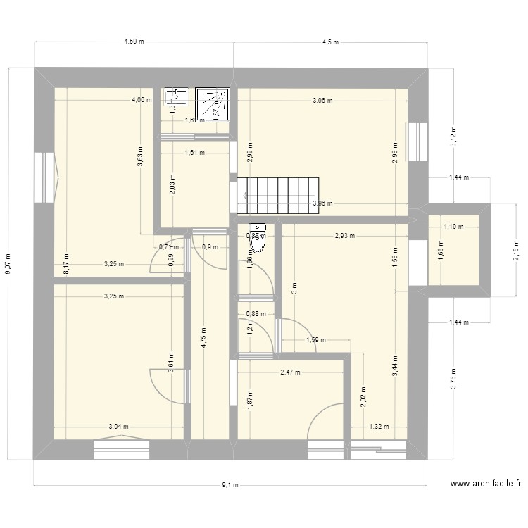 plan maison 3 bornes sous sol. Plan de 20 pièces et 127 m2