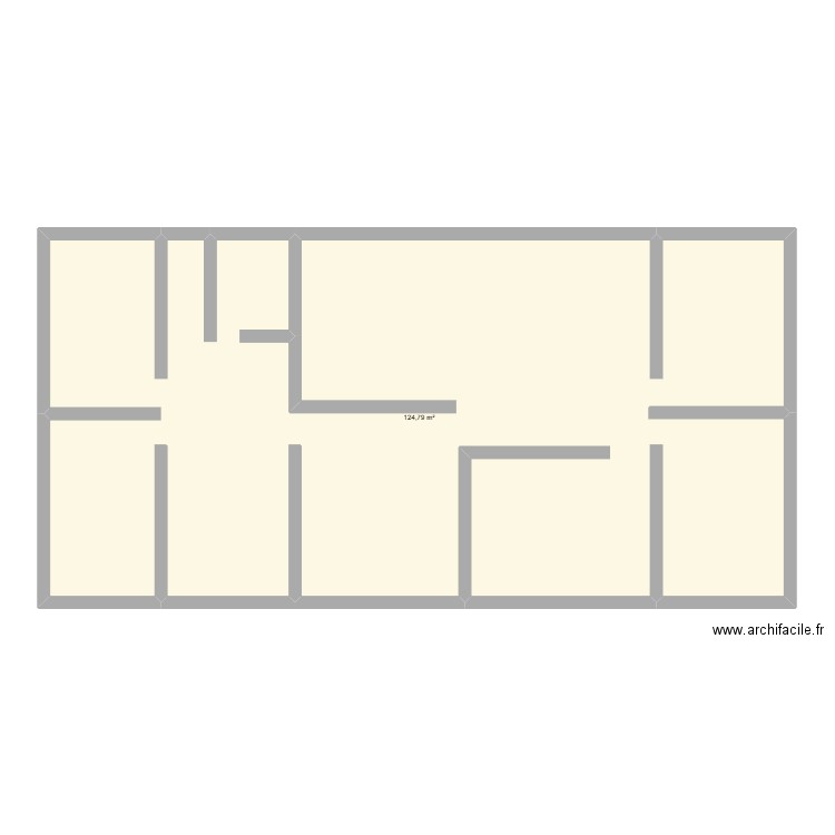Comble Promod. Plan de 1 pièce et 125 m2