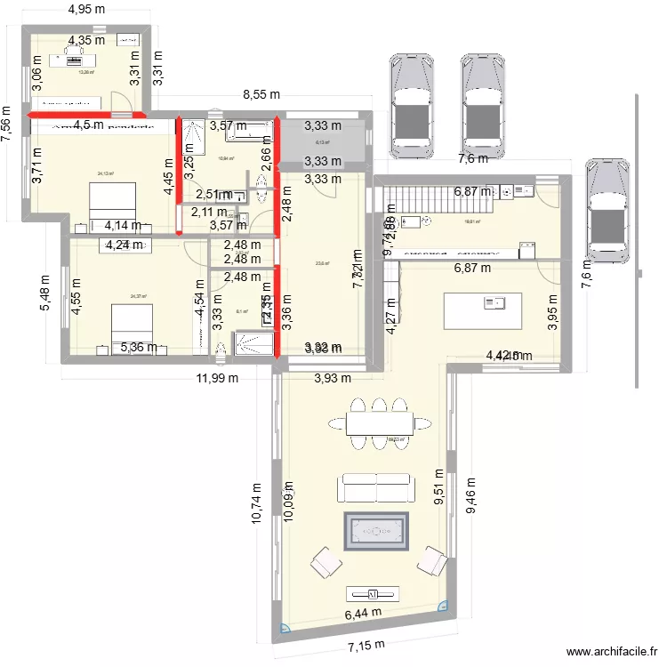 Prejet Resty extension 7 SDB * 3. Plan de Prejet Resty extension 7 SDB * 3. Plan de