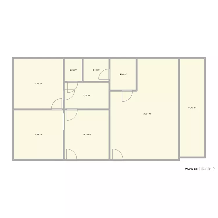 plan imprimante bas avant. Plan de 9  et 111 m²