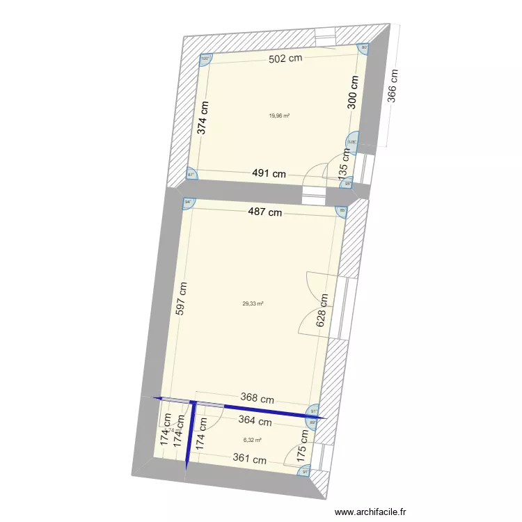 Apt 2 CONTI Placo. Plan de Apt 2 CONTI Placo. Plan de
