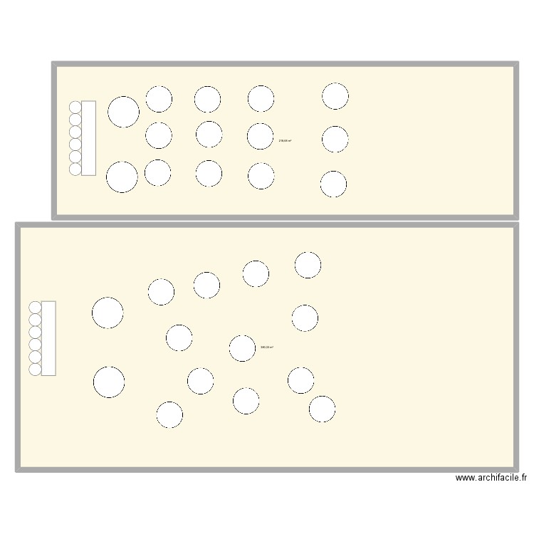 Mariage. Plan de 2 pièces et 599 m2