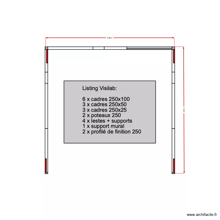 stand Visilab 2.. Plan de 