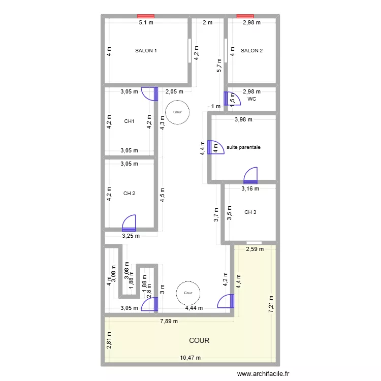 AIN DIAB. Plan de 10  et 205 m²