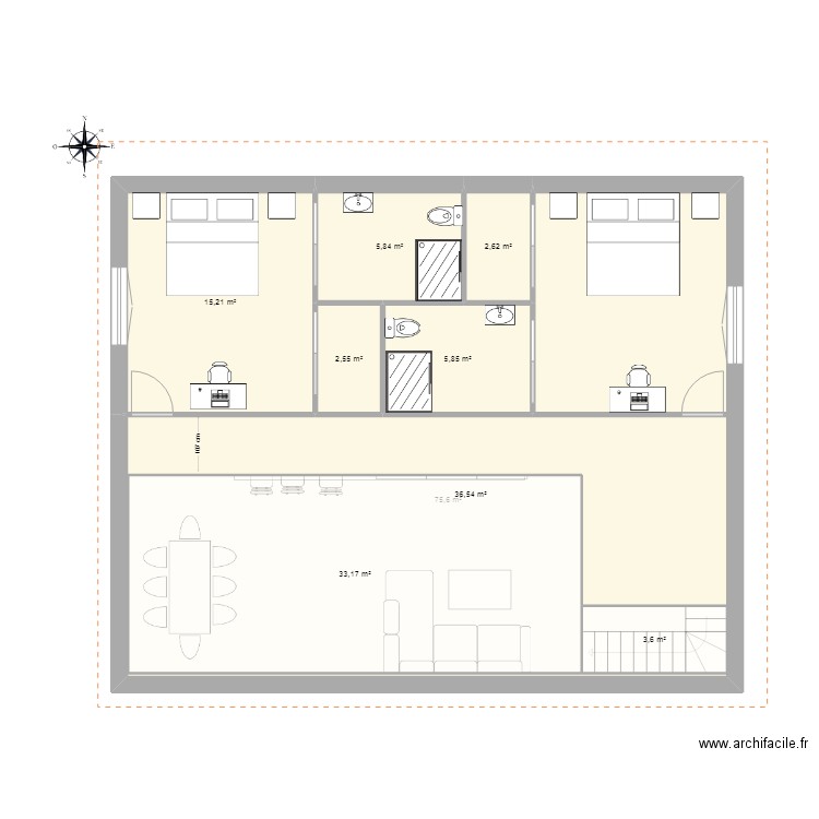 maison T3. Plan de 13 pièces et 248 m2