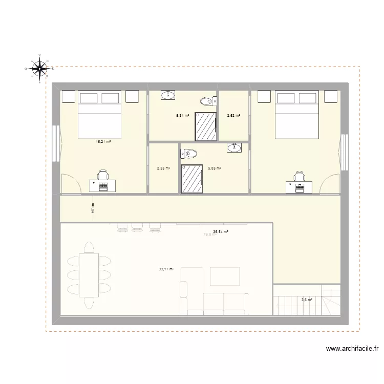 maison T3. Plan de maison T3. Plan de
