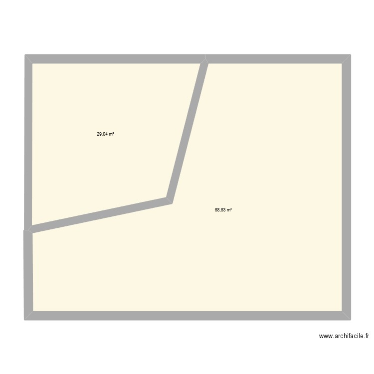plan restau. Plan de 2 pièces et 98 m2