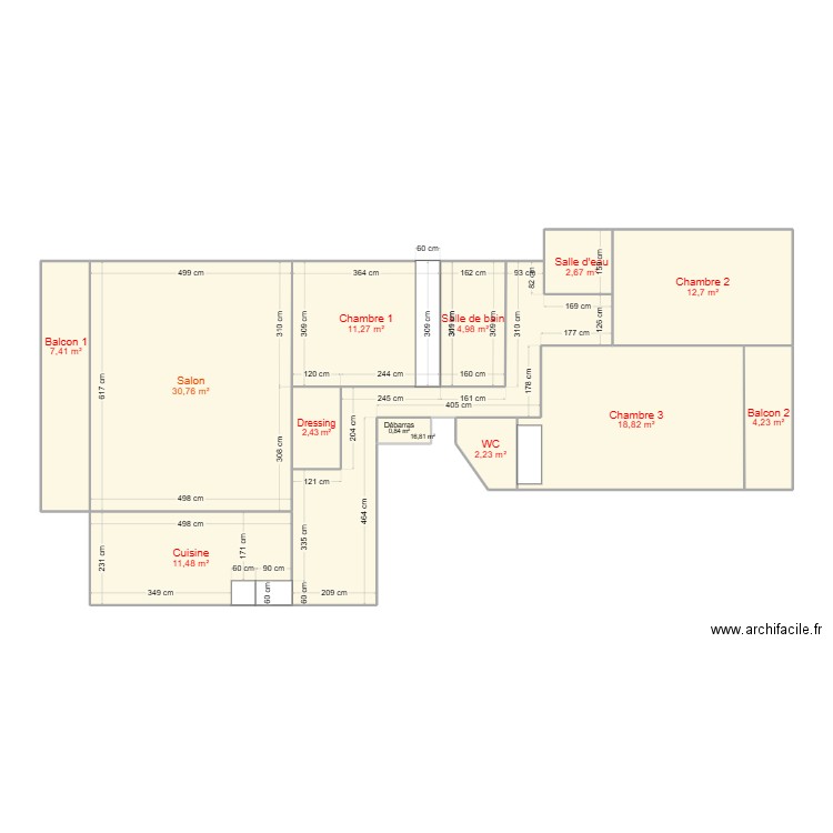 Ermont_V1.1. Plan de 13 pièces et 127 m2