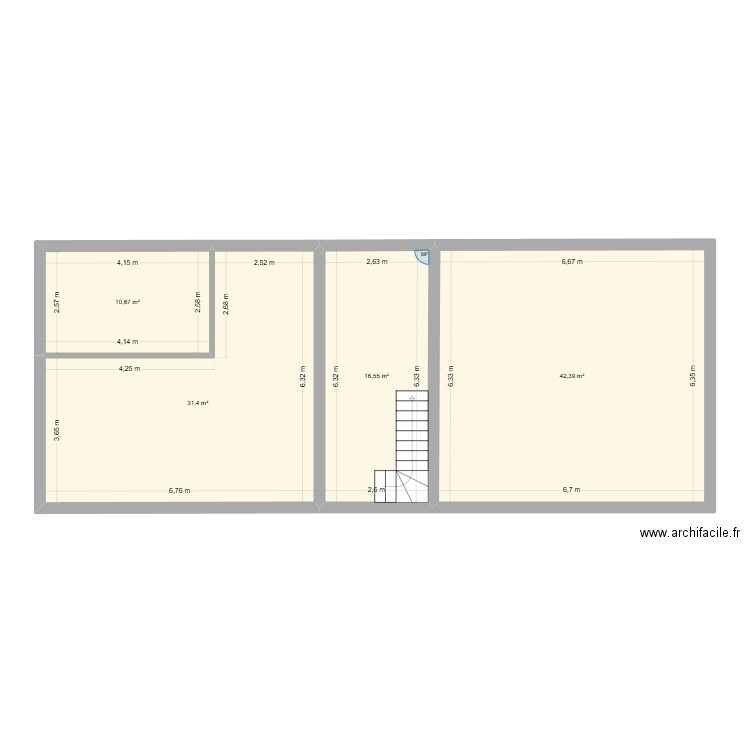 bressolles etage. Plan de 4 pièces et 101 m2