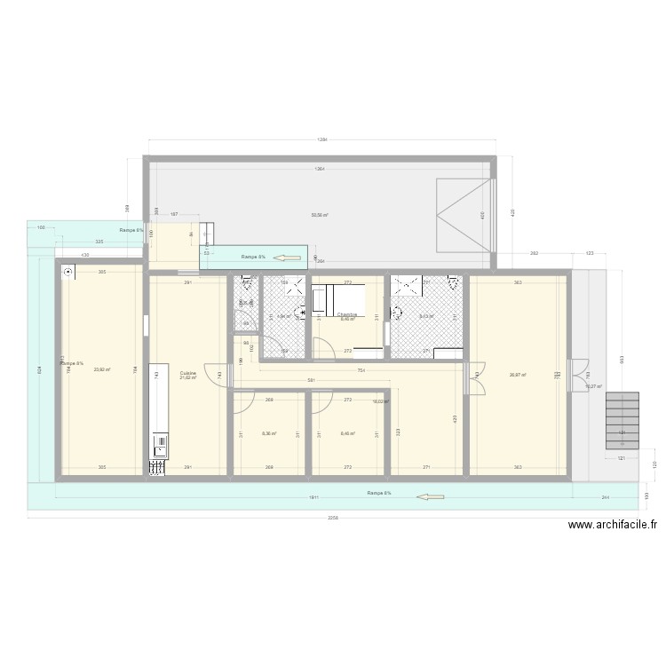 Travaux 3. Plan de 12 pièces et 192 m2