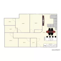 Salon et cuisine - Condo 4 1/2+