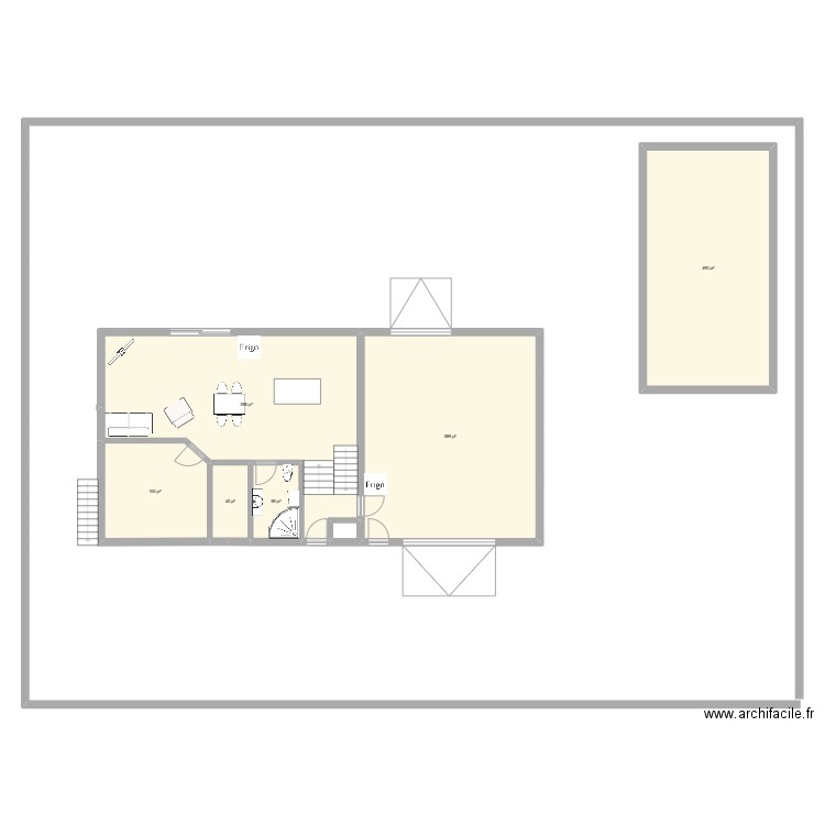 dimention terrain. Plan de 6 pièces et 177 m2