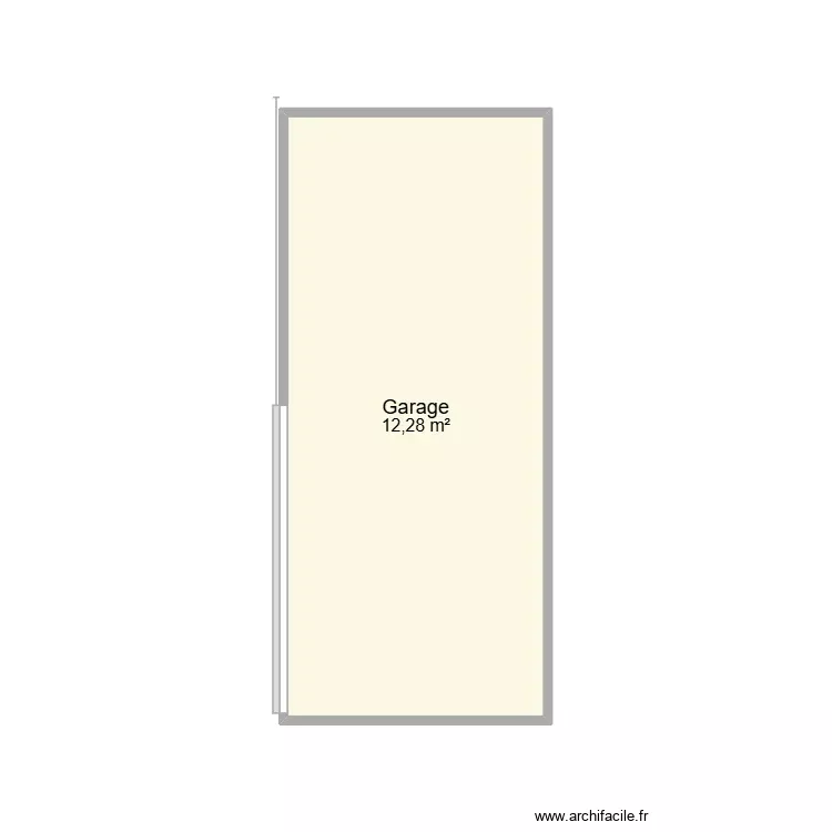 garage. Plan de 1 Pièce et 12 m²