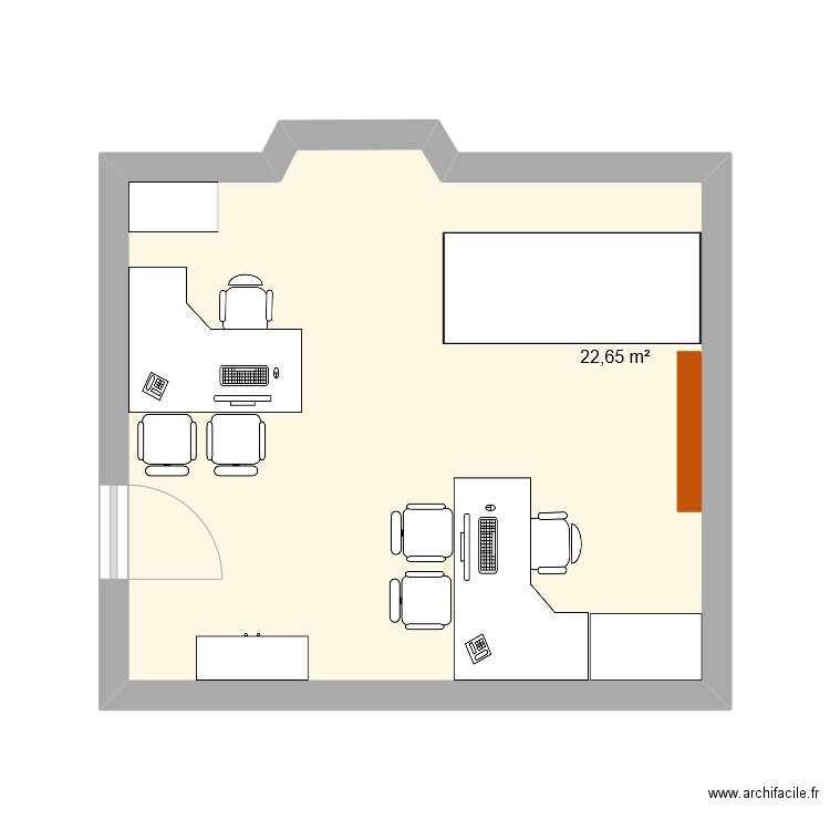 bureau. Plan de 0 pièce et 0 m2
