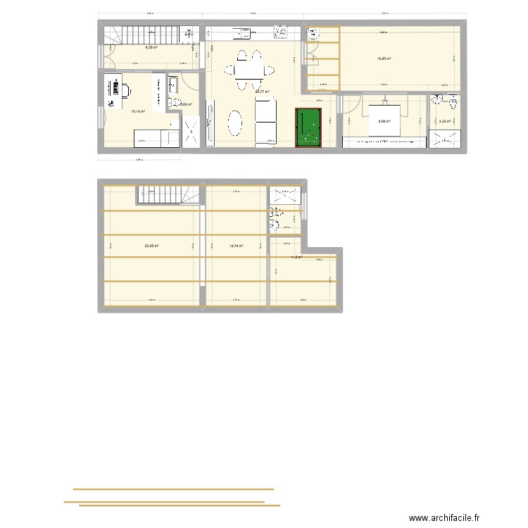 casa morlanda. Plan de 10 pièces et 130 m2