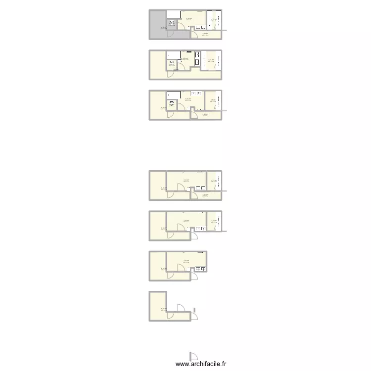 salle de bain. Plan de 
