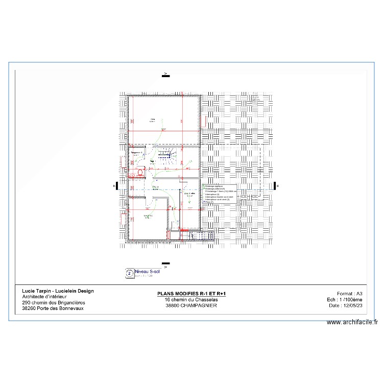 Boufetta s-sol. Plan de 0 pièce et 0 m2