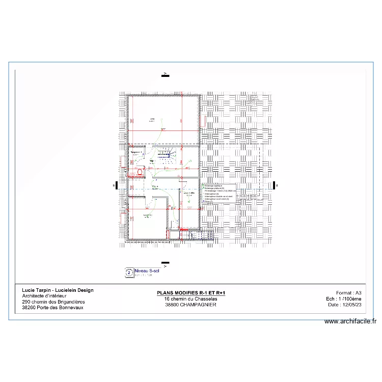 Boufetta s-sol. Plan de 