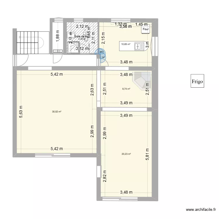 Juvisy M. Plan de 5 et 75 m² Juvisy M. Plan de 5 et 75 m²