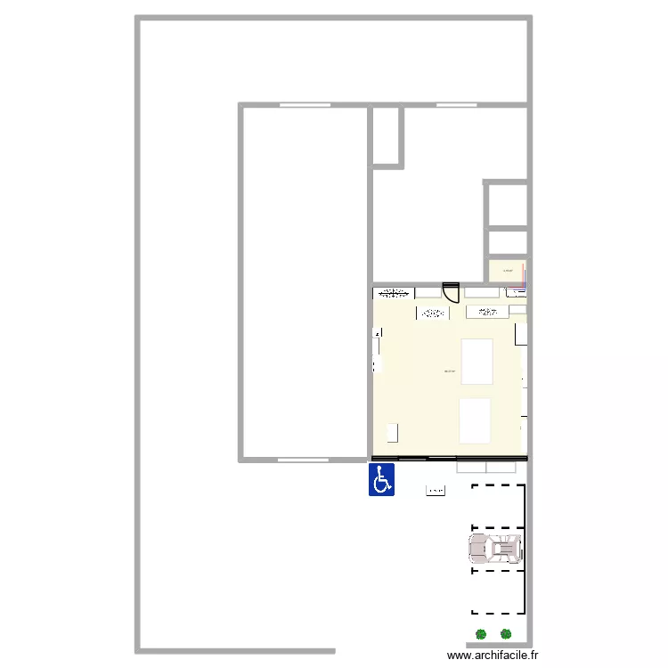 magasin. Plan de 2 et 91 m² magasin. Plan de 2 et 91 m²