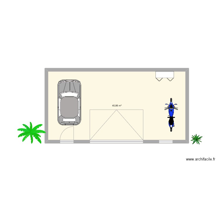 plan garage. Plan de 1 pièce et 41 m2