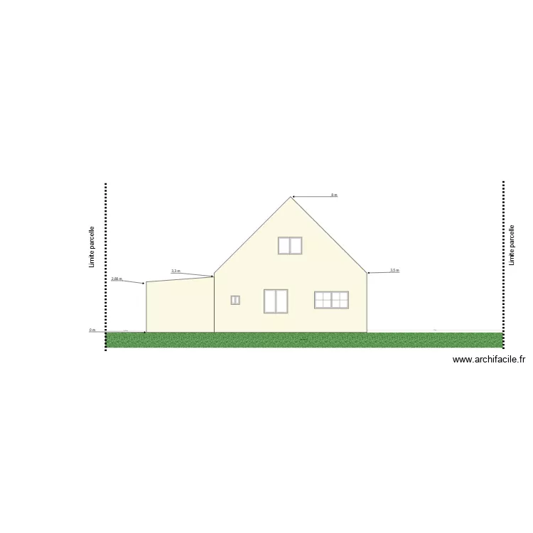 plan de facade ouest. Plan de 
