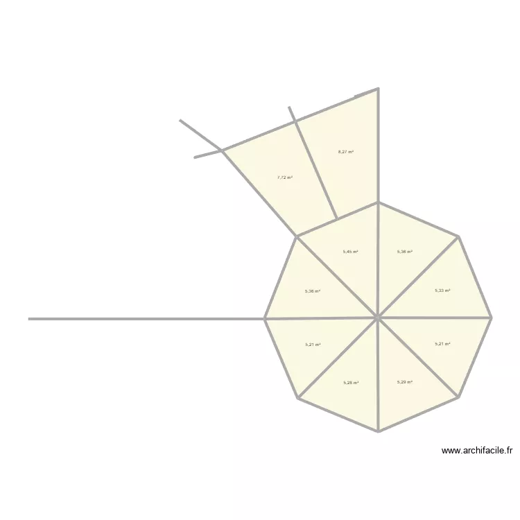 p&eacute;tale. Plan de 