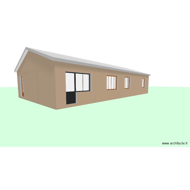 Vandelicourt (projet). Plan de 13 pièces et 245 m2
