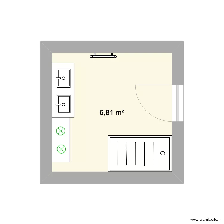 Salle de douche - Louis et Victor. Plan de 