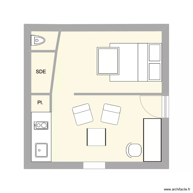 LURBE. Plan de 2  et 22 m²