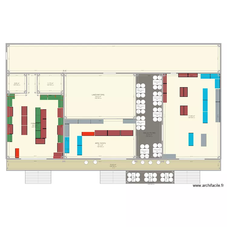 LA CANTINE DU BOULANGER 2. Plan de 9  et 638 m²