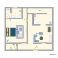 plan 2 chambre salon deux douche