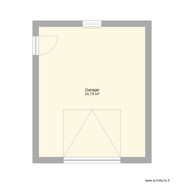 Garage. Plan de 1 pièce et 25 m2