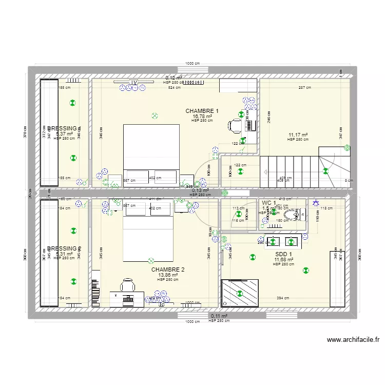 ETAGE ANTHONY ET STEF. Plan de 