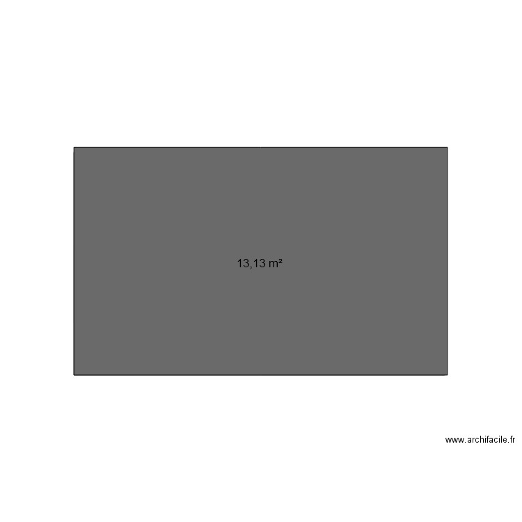 cabanon. Plan de 1 pièce et 13 m2