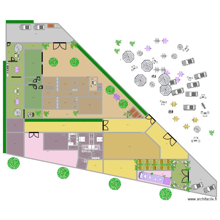 FOODTRUCK 0511C. Plan de 78 pièces et 1882 m2