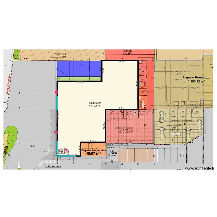 Projet G2. Plan de 2 pièces et 661 m2