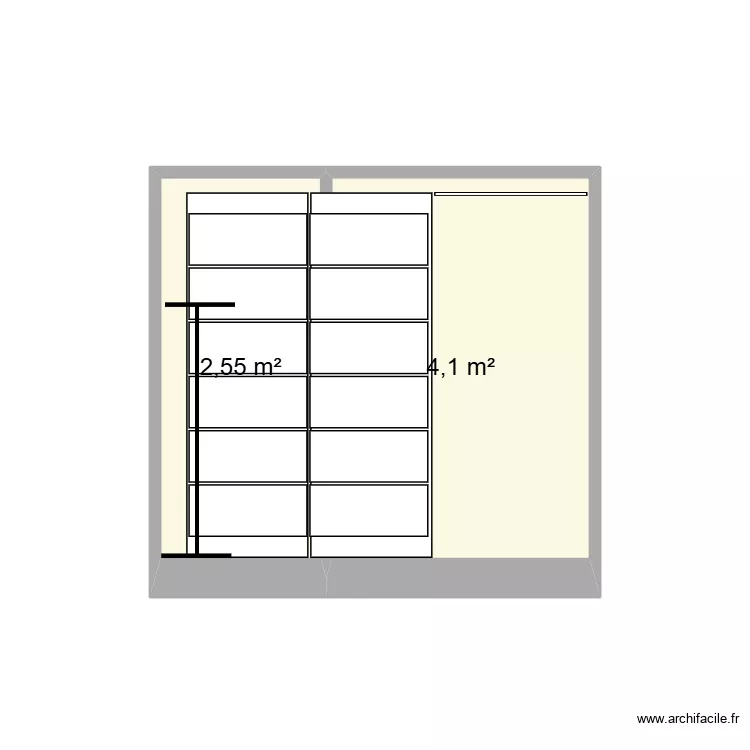SJDL BILLY. Plan de 2  et 7 m²