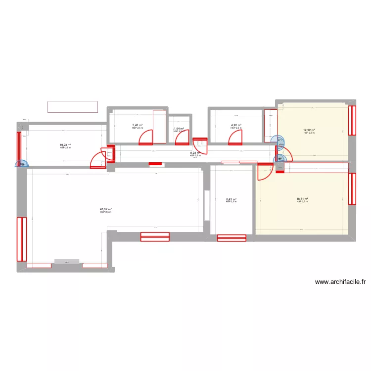 Dafnis&rsquo;&nbsp;&raquo;. Plan de 9 pièces et 110 m²