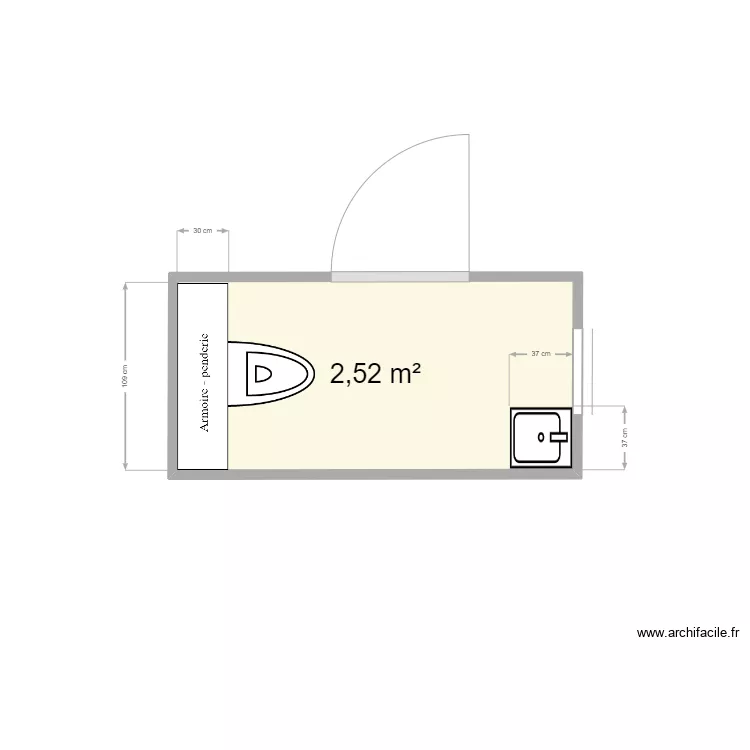 WC RCH. Plan de 