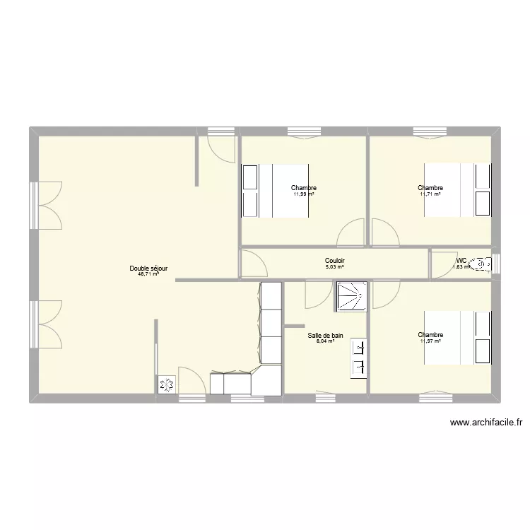 maison tronchet tyrosse. Plan de 