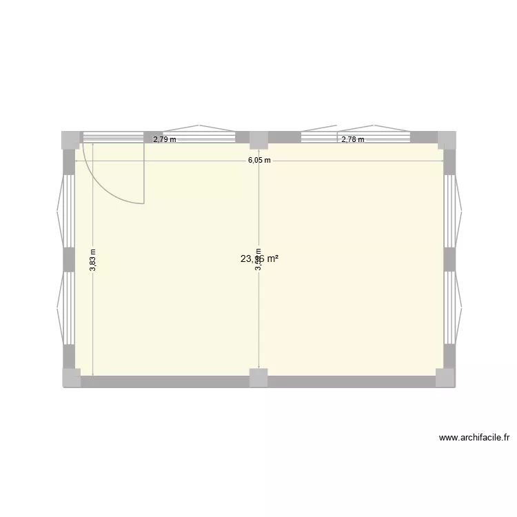 rdc. Plan de 1 et 23 m² rdc. Plan de 1 et 23 m²