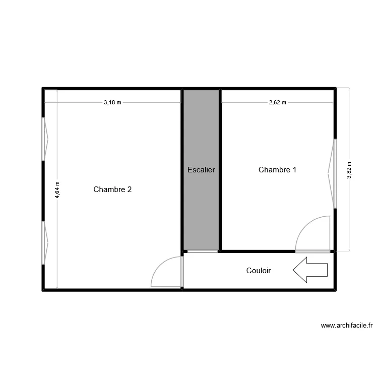 YAZIDI R+1 EX. Plan de 4  et 31 m²