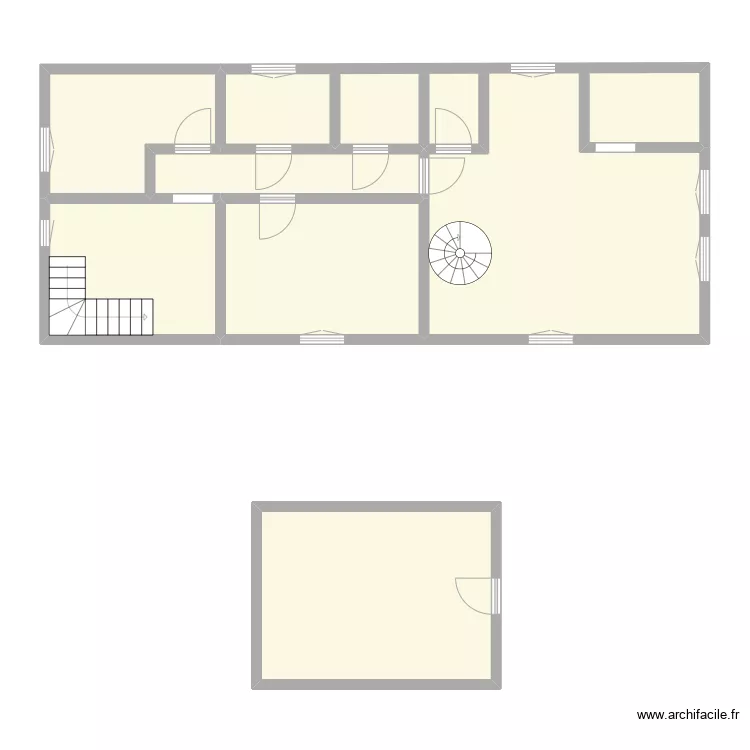 DEHORS - JUMIEGES. Plan de 