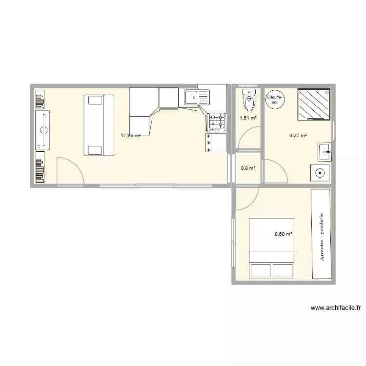 maison 1. Plan de 5 pièces et 35 m² maison 1. Plan de 5 pièces et 35 m²